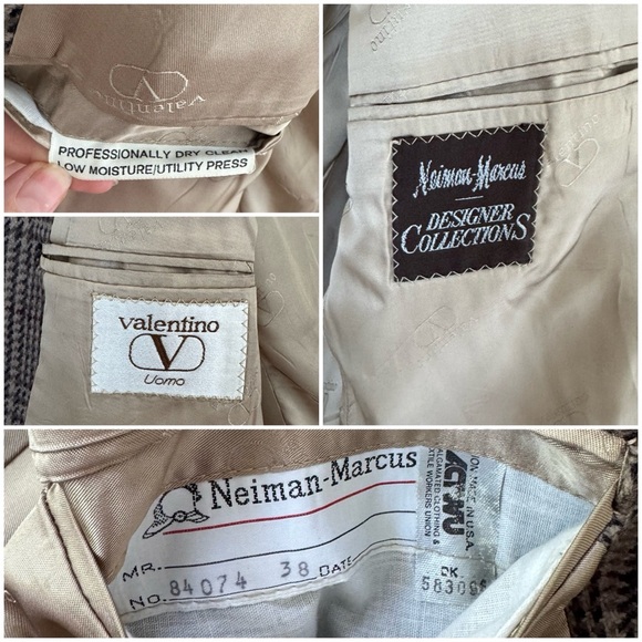 Vintage Valentino Uomo Plaid Tweed Wool
Sports Coat Blazer Jacket Houndstooth 38 - Picture 15 of 16